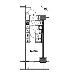 S-RESIDENCE神宮西駅前ascent 13階1Kの間取り