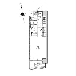 CREST TAPP金山 3階1Kの間取り