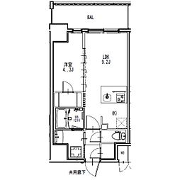 S-RESIDENCE金山epure 11階1LDKの間取り
