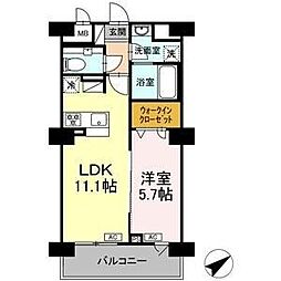 リュミエール千種 8階1LDKの間取り