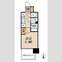A＆G　KAMEJIMA 2階1Kの間取り