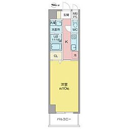 マイステージ則武 5階1Kの間取り