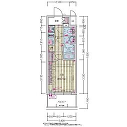 プレサンス上前津ディアシス 3階1Kの間取り