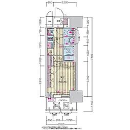 プレサンス上前津ディアシス 5階1Kの間取り