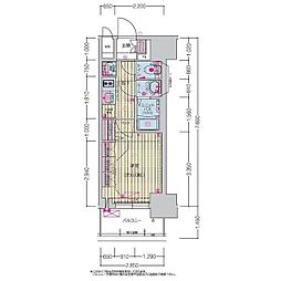 プレサンス上前津ディアシス 5階1Kの間取り