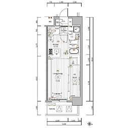 メイクスアート名駅南IV 8階1LDKの間取り