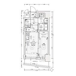エステムコート名古屋上前津 4階1DKの間取り