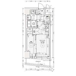 エステムコート名古屋上前津 14階1DKの間取り