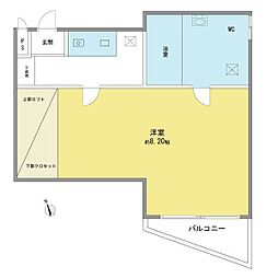 casa quinto 1階1Kの間取り