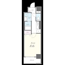 セイワパレス吹上公園 3階1Kの間取り