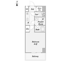 プレディアスタイル名古屋 7階1Kの間取り