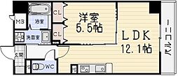 Wisteria 3階1LDKの間取り