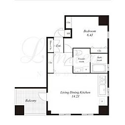 FONTANA 2階1LDKの間取り
