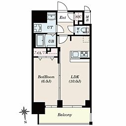RICHED’OR古出来 13階1LDKの間取り