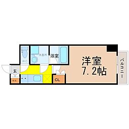 VANCOUVER1118大曽根 7階1Kの間取り