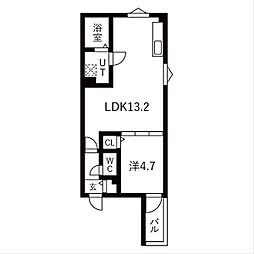 MS藤江 1LDKの間取図画像