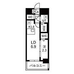 メイクスアート名古屋城西 1LDKの間取図画像