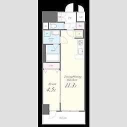 ファンファーレ黄金 1LDKの間取図画像