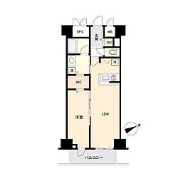 グランルクレ新栄ウエスト 1LDKの間取図画像