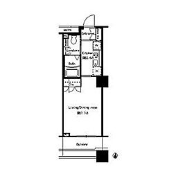 パークアクシス名駅南 1Kの間取図画像
