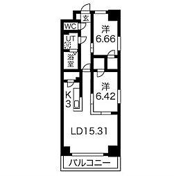 S-FORT鶴舞arts 2LDKの間取図画像