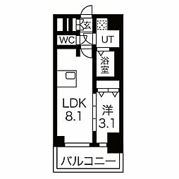 ファステート名古屋駅前ドリーム 1LDKの間取図画像