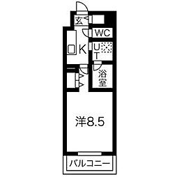 RICHED'OR名駅南 1Kの間取図画像