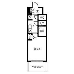 メイクスアート黒川 1Kの間取図画像