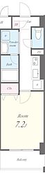 アフロディーテ 1Kの間取図画像