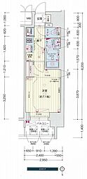 プレサンス桜通ベルノ 1Kの間取図画像