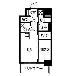 メイクスアート名古屋リニアFRONT 1DKの間取図画像