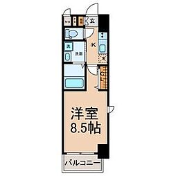 エントピア桜山 1Kの間取図画像