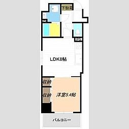 ボワ・ド・ブローニュ 1LDKの間取図画像