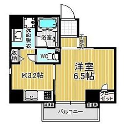 セレニティー名駅西 1Kの間取図画像