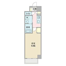 KSmart今池 1Kの間取図画像