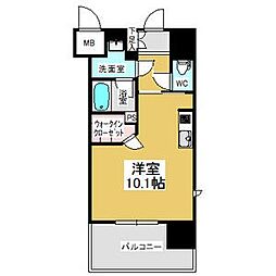エスペランサ葵 ワンルームの間取図画像