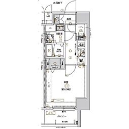 名古屋市北区稚児宮通2丁目マンション 1Kの間取図画像