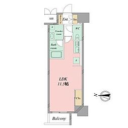 グラヴィス鶴舞 ワンルームの間取図画像