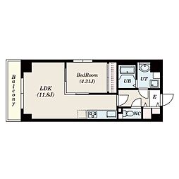 S-FORT鶴舞cube 1LDKの間取図画像