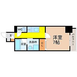 RAFFLEOZONE2SouthGarden 1Kの間取図画像