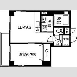 MACSビル 1LDKの間取図画像