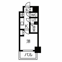 エステート金山 1Kの間取図画像