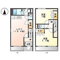 岡山県倉敷市四十瀬（賃貸アパート2LDK・1階・67.50㎡） その2