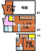 岡山県倉敷市羽島（賃貸テラスハウス1LDK・1階・47.80㎡） その2