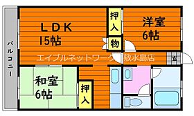 アジエンコーポ 301 ｜ 岡山県倉敷市児島下の町1丁目12-28（賃貸マンション2LDK・3階・62.00㎡） その2