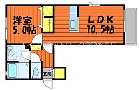 ハピネス中畝　A棟 101 ｜ 岡山県倉敷市中畝10丁目4-35（賃貸アパート1LDK・1階・40.50㎡） その2