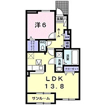 スエルテＢ 103 ｜ 岡山県岡山市南区箕島1001番地3（賃貸アパート1LDK・1階・54.18㎡） その2