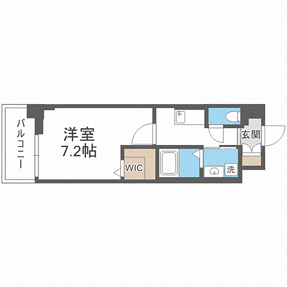 福岡県福岡市博多区竹丘町1丁目(賃貸マンション1K・2階・24.33㎡)の写真 その2