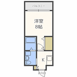 ストリクト井尻 1Kの間取図画像