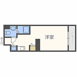 エンクレスト舞鶴 ワンルームの間取図画像